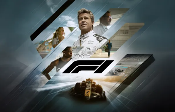 Sport, race, Formula 1, Brad Pitt, Brad Pitt, poster, Javier Bardem, Javier Bardem