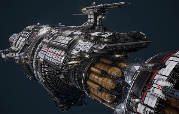 Transport, design, ship, gun, USR Colossus