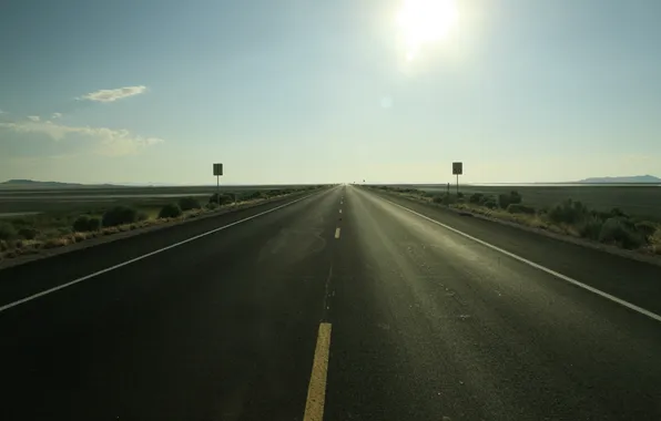 Picture road, horizon, America