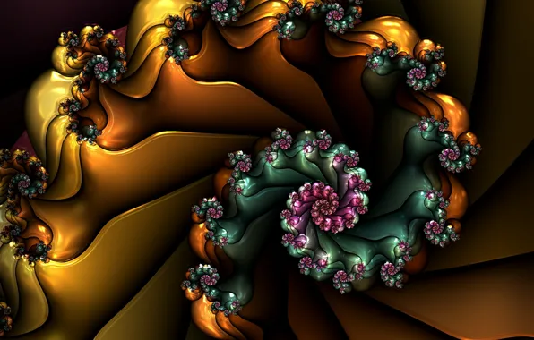 Abstraction, fractals, spiral, fractal, abstract background, tightening