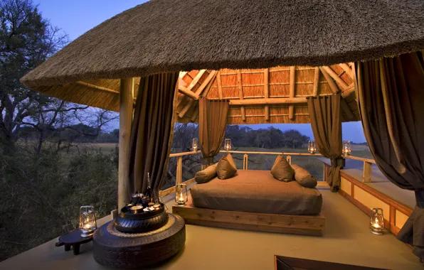 Picture design, style, interior, glamping, glamping, bungalow, exotic place