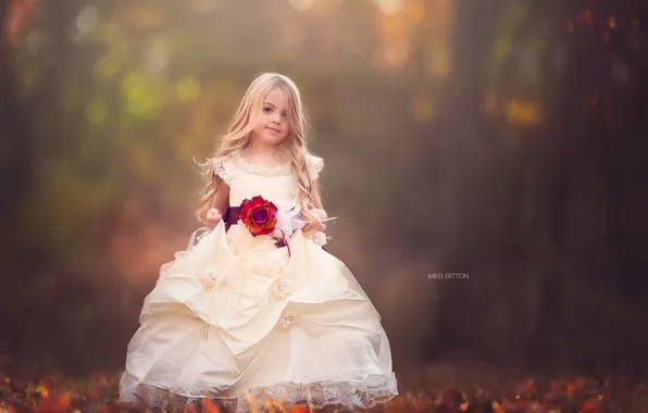 Flowers, nature, girl
