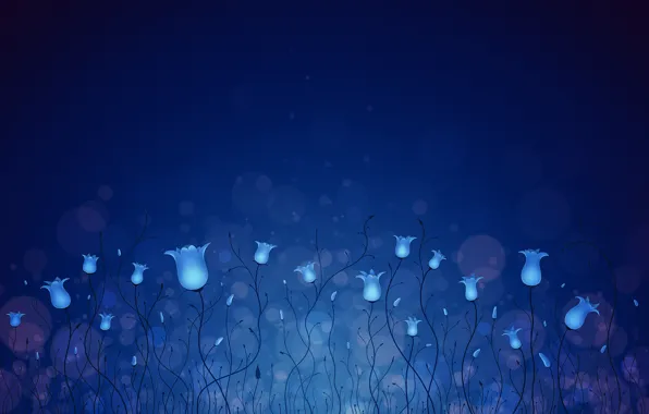 Flowers, blue, bells