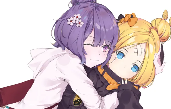 Fate / Grand Order, abigail williams, phone, katsushika hokusai