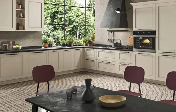 Style, Villa, interior, Italy, kitchen, dining room, dining area, Italian design