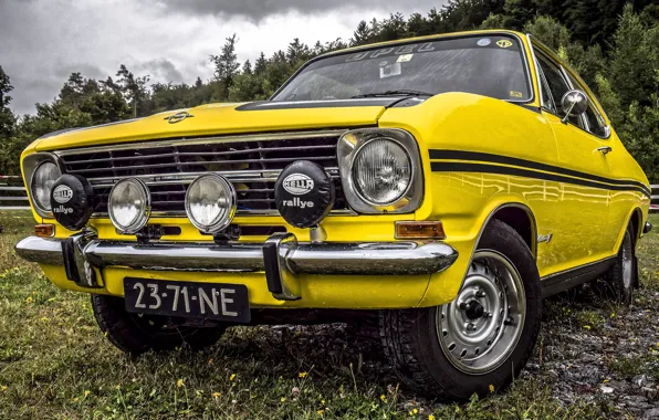 Picture car, Yellow, classic, Opel Kadett
