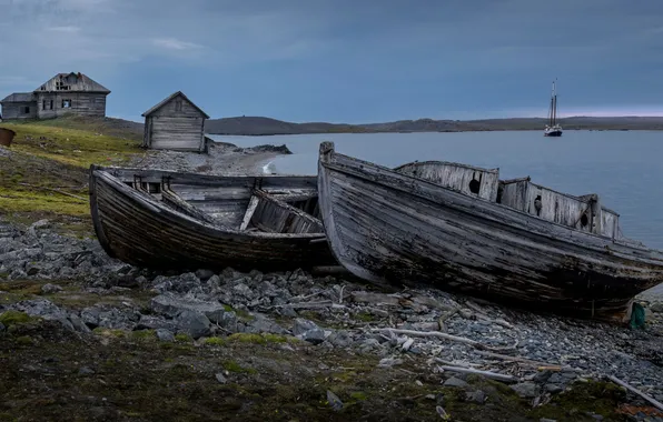 Picture South Island, Nadezhda Demkina, Rusanov's trading post, Novaya Zemlya Archipelago