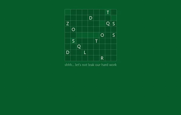 Letters, green background, windows 8, crossword