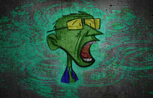 Picture face, wall, graffiti, graphics, drawing