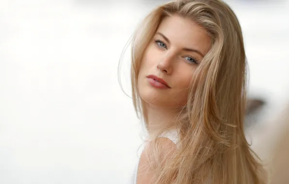 Picture look, face, background, model, hair, blonde
