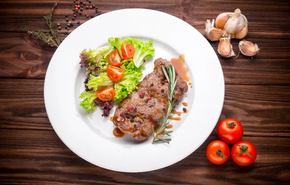 Picture plate, tomatoes, tomatoes, dish, garlic