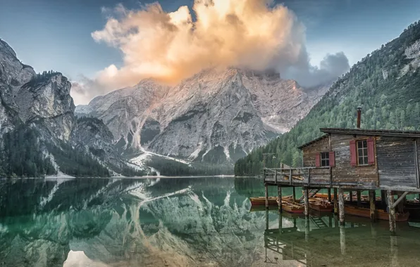 Picture Clouds, Lake, Mountain