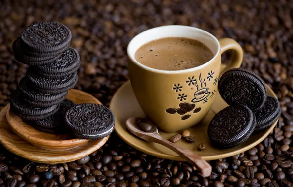 Coffee, cookies, decoration