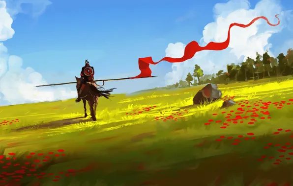Picture Figure, Warrior, Art, Art, Knight, Dominik Mayer, Lazy Afternoon, Banner