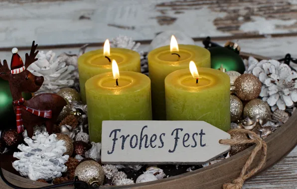 Picture candles, New Year, Christmas, merry christmas, decoration, xmas, holiday celebration