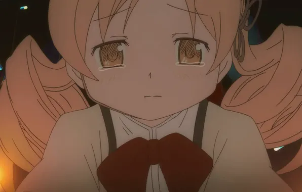 Picture tears, pills, bow, mahou shoujo madoka magica, Mami Tomoe