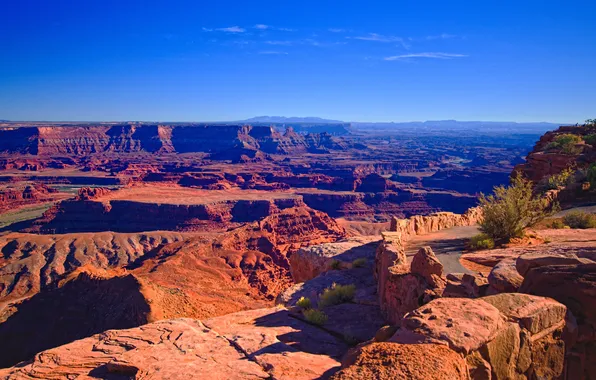 The sky, mountains, nature, canyon, Utah, USA, utah, dead horse point