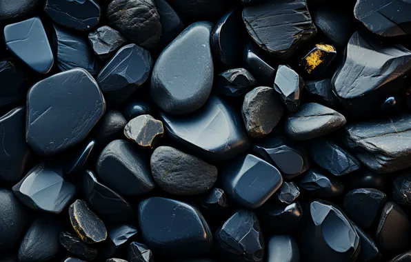 Pebbles, the dark background, stones, texture, stones, pebbles, pebbles, AI art