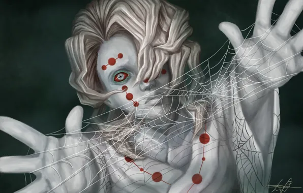 Spider, the demon, Kimetsu no Yaiba, Rui, by Loquatini