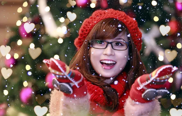 Girl, background, holiday