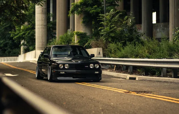 BMW, Black, Coupe, E30