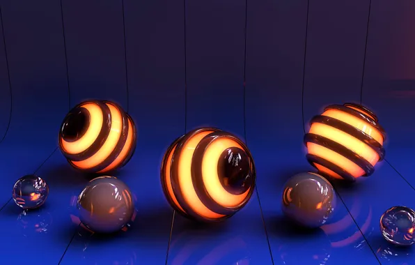 Surface, line, glare, reflection, rendering, graphics, ball, glow