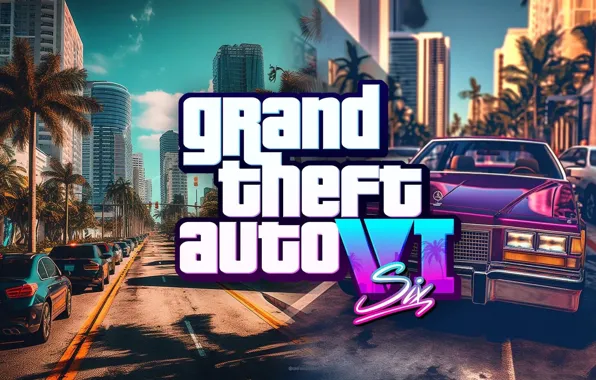 The game, logo, Logo, video game, Grand Theft Auto, Rockstar Games, GTA VI, action-adventure