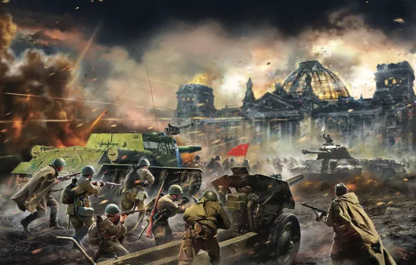 Tank illustration, war, ISU-152, Soviet Army, World War II HD wallpaper |  Wallpaper Flare