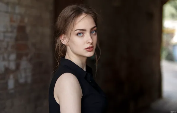Girl, Photo, Look, Model, Lips, Girl, Hair, Brown hair