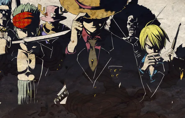 Anime, pirates, One Piece, Luffy