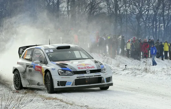 Picture Winter, White, Snow, Sport, Volkswagen, Machine, People, Day