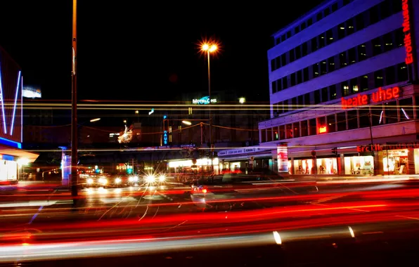 Night, movement, excerpt, Germany, Germany, night, Berlin, Berlin