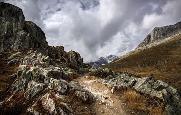 Picture mountains, stones, Switzerland, Alps