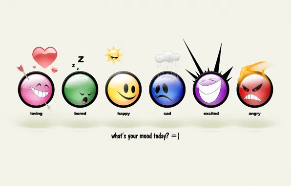 Balls, mood, smile