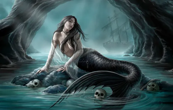 Water, fantasy, mermaid, the grotto