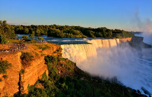 Picture nature, rocks, waterfall, New York, Niagara, USA, USA, New York