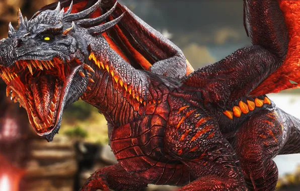 Picture game, wings, dragon, fang, Instinct Games, Virtual Basement, Efecto Studios, Studio Wildcard
