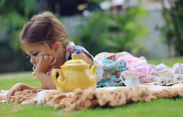 Nature, stay, kettle, girl