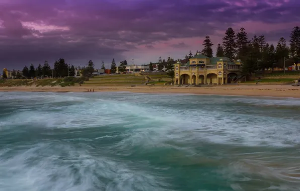 Sea, shore, the building, mansion