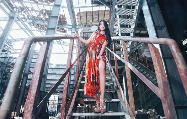 Girl, pose, background