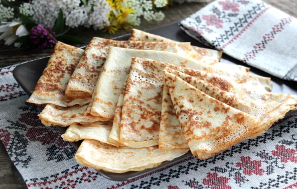Ornament, pancakes, towel