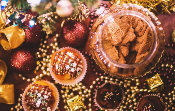 New year, Christmas, christmas, new year, sweet, cookies, decoration, xmas