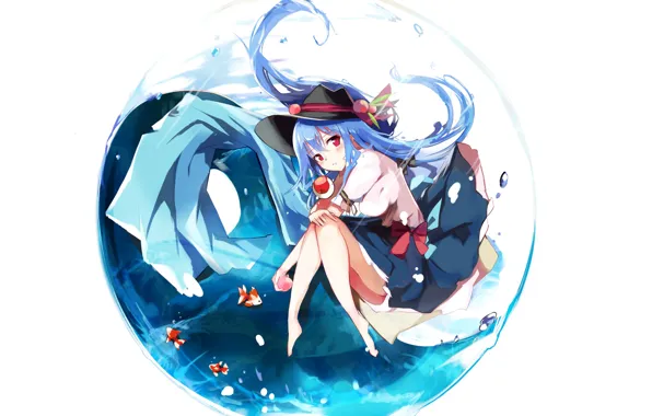 Water, Fish, Girl, Touhou, Touhou