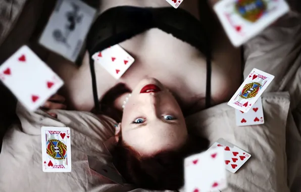 Card, look, girl