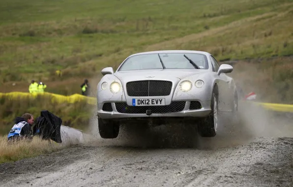 Picture squirt, jump, Road, Dirt, Top Gear, Rally, Bentley Continental Gt Speed