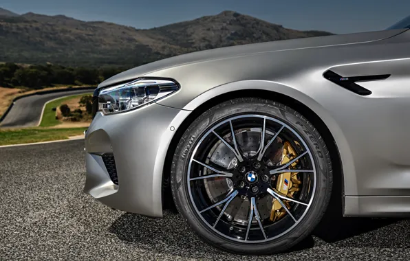 Grey, wheel, BMW, sedan, 4x4, 2018, the front part, four-door