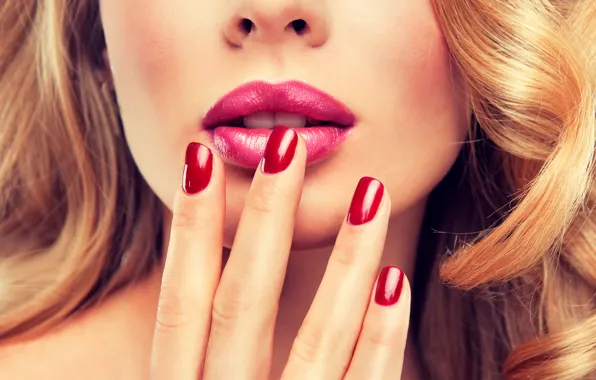Face, hands, lipstick, lips, manicure, Sofia Zhuravets'