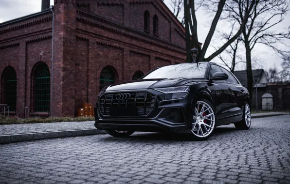 Audi, Wall, Black, SUV, VAG, Brick, SQ8