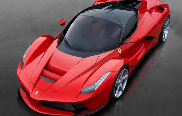 Machine, lights, Ferrari, red, view, the front, 2013, LaFerrari