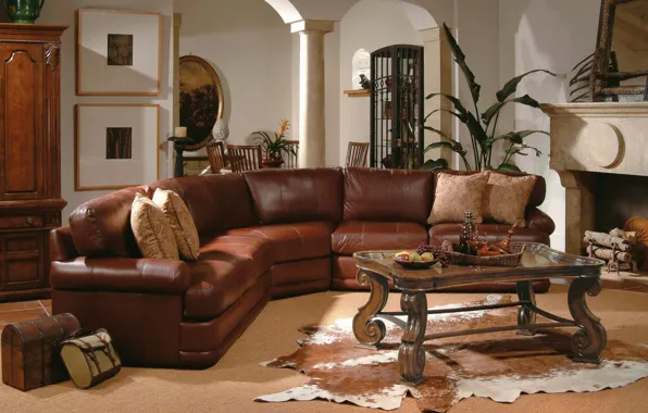 Comfort, house, background, stay, Wallpaper, interior, office, leather sofa